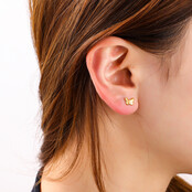 Butterfly Stud Goud Oorbellen E4816-2