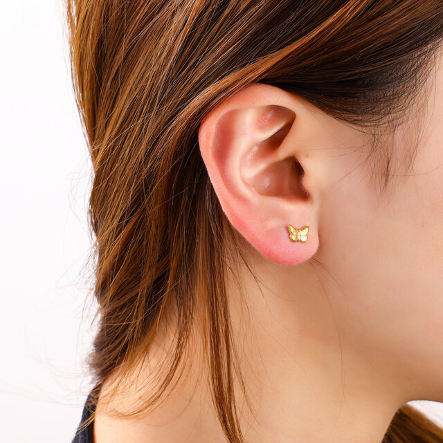 Butterfly Stud Goud Oorbellen E4816-2