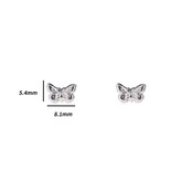 Butterfly Stud Zilver Oorbellen E4816-1