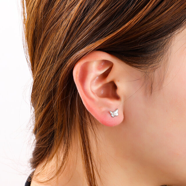 Butterfly Stud Zilver Oorbellen E4816-1