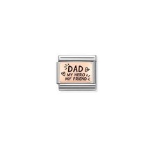 Nomination Link Rosékleurig - 430111-13 - Classics PLATES - Dad my Hero my Friend