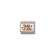 Nomination Link Rosékleurig - 430111-13 - Classics PLATES - Dad my Hero my Friend