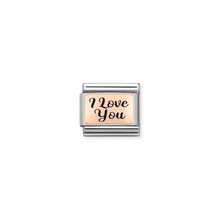 Nomination Link Rosékleurig - 430111-18 - Classics PLATES - I Love You