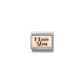 Nomination Link Rosékleurig - 430111-18 - Classics PLATES - I Love You