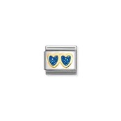 Nomination Link - 030220-11 - Classic GLITTER SYMBOLS - Double Blue Heart Nomination Link - 030220-11 - Classic GLITTER SYMBOLS - Double Blue Heart