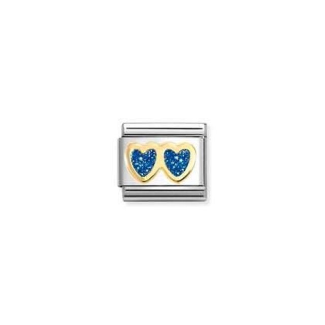 Nomination Link - 030220-11 - Classic GLITTER SYMBOLS - Double Blue Heart Nomination Link - 030220-11 - Classic GLITTER SYMBOLS - Double Blue Heart