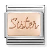 Nomination Link Rosékleurig - 430101-38 - Classic PLATES - Sister Nomination Link Rosékleurig - 430101-38 - Classic PLATES - Sister