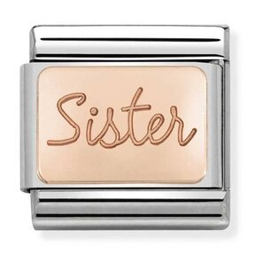 Nomination Link Rosékleurig - 430101-38 - Classic PLATES - Sister