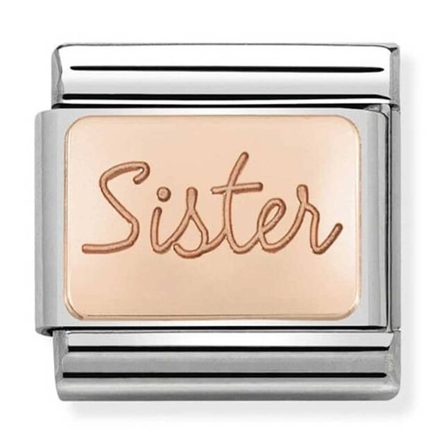 Nomination Link Rosékleurig - 430101-38 - Classic PLATES - Sister Nomination Link Rosékleurig - 430101-38 - Classic PLATES - Sister