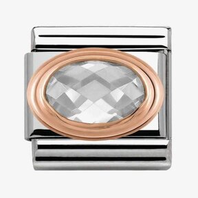 Nomination Link Rosékleurig - 430601-010 - Classic Faceted Cubic Zirconia