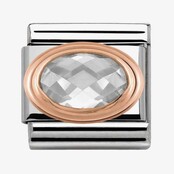 Nomination Link Rosékleurig - 430601-010 - Classic Faceted Cubic Zirconia