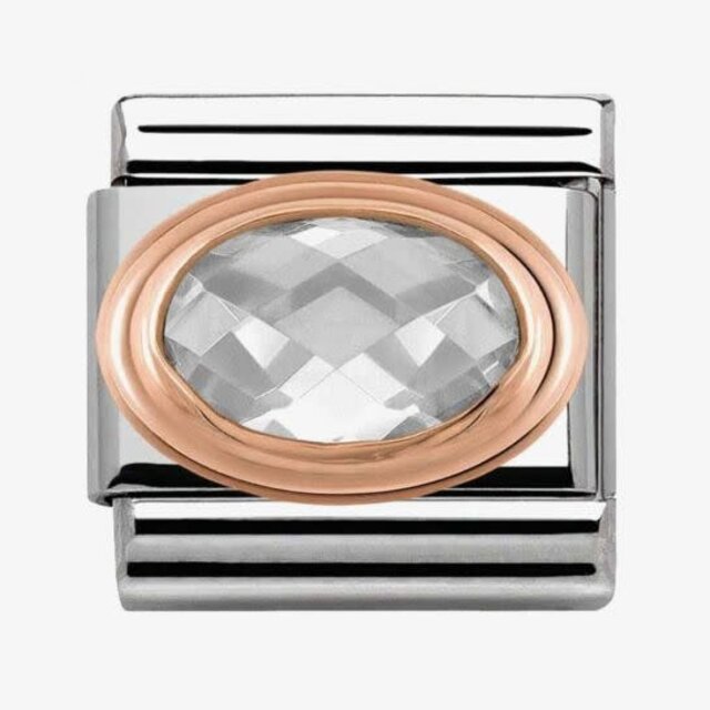 Nomination Link Rosékleurig - 430601-010 - Classic Faceted Cubic Zirconia