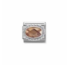 Nomination Link - 330604-024 - Classic FACETED CZ - Champagne