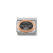 Nomination Link Rosékleurig - 430601-011 - Classic Faceted Cubic Black Nomination Link Rosékleurig - 430601-011 - Classic Faceted Cubic Black