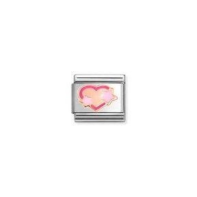 Nomination Link Rosékleurig - 430202-41 - Classic SYMBOLS - Pink Fuchsia Star Heart