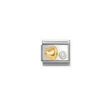 Nomination Link - 630301-02 - Classic SYMBOLS - Raised Heart CZ White