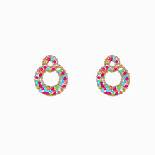 Double Beaded Rounds - 14K + Rainbow E5086-4