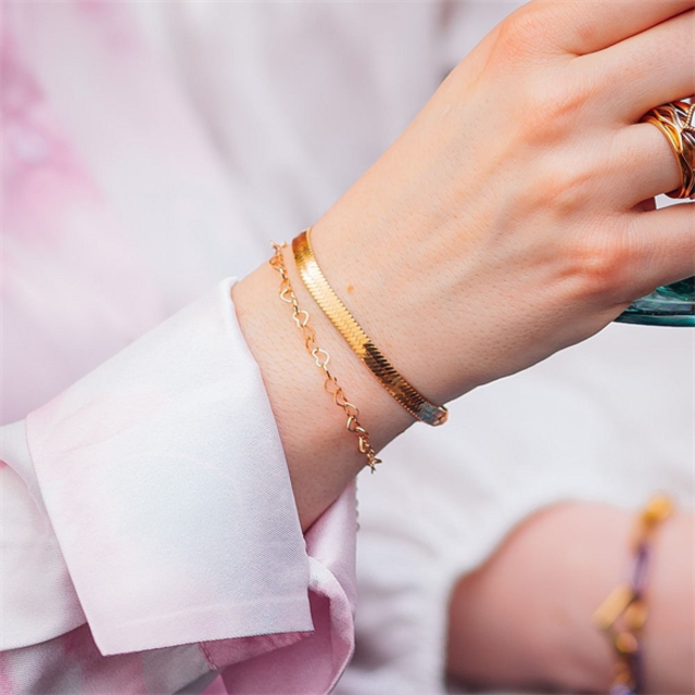 Armband Hearts 17+3cm