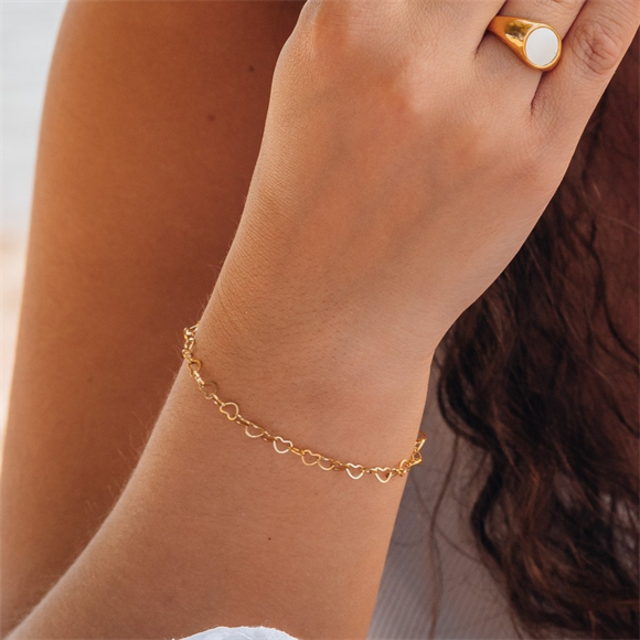 Armband Hearts 17+3cm