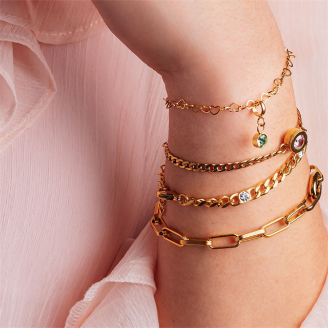 Armband Hearts 17+3cm