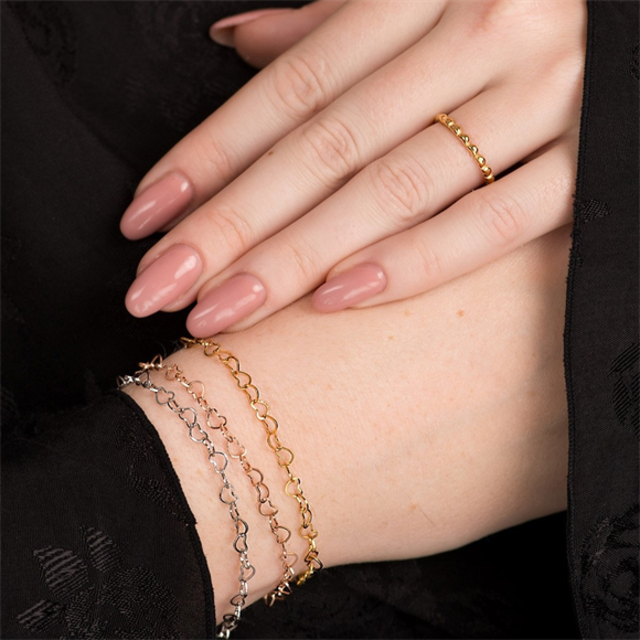 Armband Hearts 17+3cm