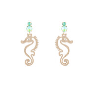 SEAHORSE DANGLE MINT OORBELLEN E4127-3