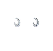 CROISSANT CREOLE SILVER OORBELLEN E4019-1
