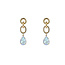 Day & Eve by Go Dutch Label CHAIN + DROP STONE WHITE OORBELLEN E4041-1