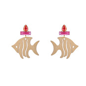 ANGELFISH DANGLE FUCSIA OORBELLEN E4128-4