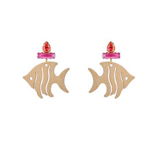 ANGELFISH DANGLE FUCSIA OORBELLEN E4128-4