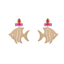 ANGELFISH DANGLE FUCSIA OORBELLEN E4128-4