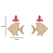 ANGELFISH DANGLE FUCSIA OORBELLEN E4128-4