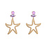 Day & Eve by Go Dutch Label STARFISH DANGLE LILAC OORBELLEN E4126-2