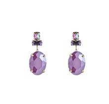 BIG FACET STONE LILAC OORBELLEN E4124-2