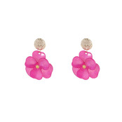 Flower Drop & Dangle Pink Oorbellen E4535-3