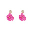 Day & Eve by Go Dutch Label Flower Drop & Dangle Pink Oorbellen E4535-3