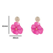 Flower Drop & Dangle Pink Oorbellen E4535-3