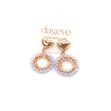 Cute Heart Dangle - 14K + Summer Lilac E5085-12