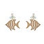 Day & Eve by Go Dutch Label E4128-1 AngelFish Dangle - 14K + White