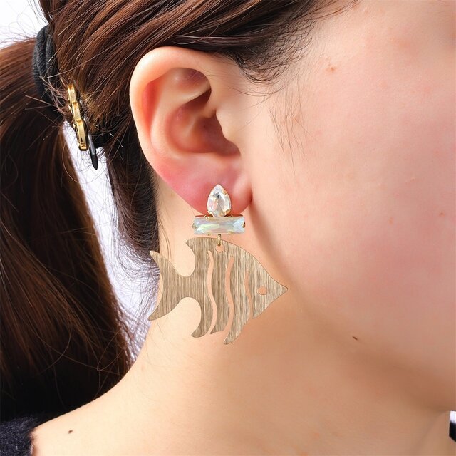 E4128-1 AngelFish Dangle - 14K + White