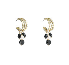 Stoned Creole Black Oorbellen E4665-1