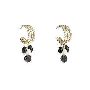 Stoned Creole Black Oorbellen E4665-1