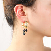 Stoned Creole Black Oorbellen E4665-1