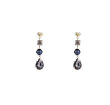 Top Heart Dangle Black Oorbellen E4647-1