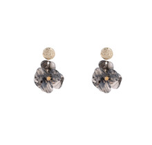 Flower Drop & Dangle Grey Oorbellen E4535-1