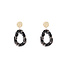 Day & Eve by Go Dutch Label Long Beads Drop - black Oorbellen E4571-1