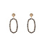Day & Eve Hexagon Dangle Black Oorbellen E4560-1