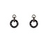 Day & Eve by Go Dutch Label Beads Circles Dangle Black Oorbellen E4037-07
