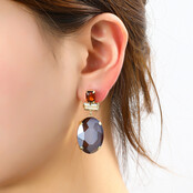 Big Stone Oorbellen Bruin E4124-6