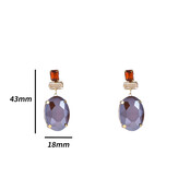 Big Stone Oorbellen Bruin E4124-6